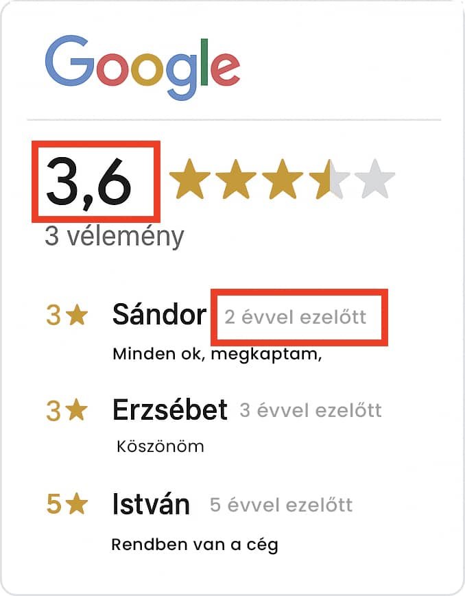 rossz vélemény kezelés eredménye