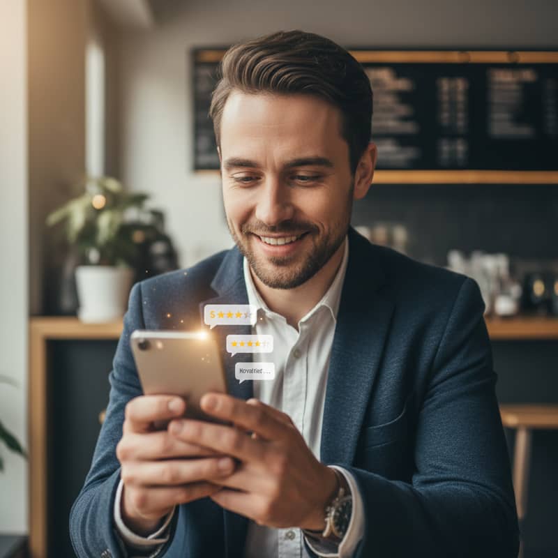 látogatóból vásárló lesz, mert sok hiteles vélemény van róla és ettől bízni kezd a cégben, miuátn látja hogy másik is jó véleménnyel vannak a cégről.