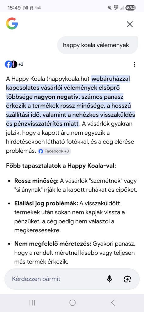 rossz véleményt mond a cégről az AI